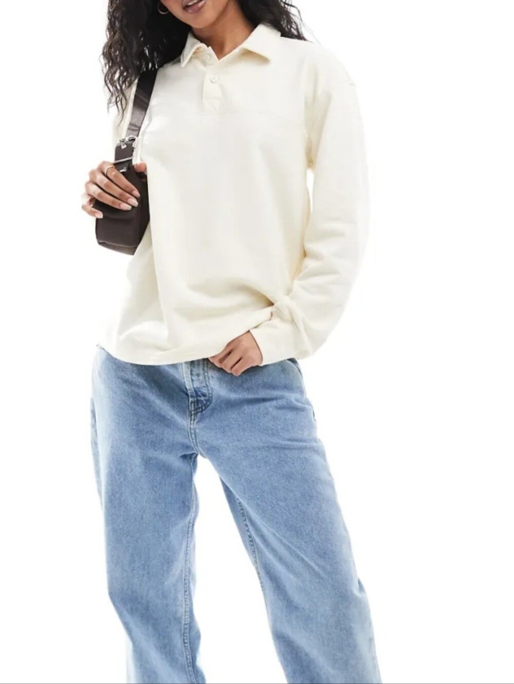 The North Face Cream Long-Sleeve Polo